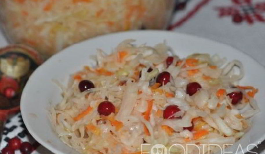 Рецепт квашеной капусты с клюквой