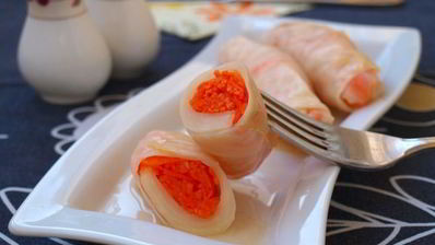 квашеные капустные рулетики с морковью