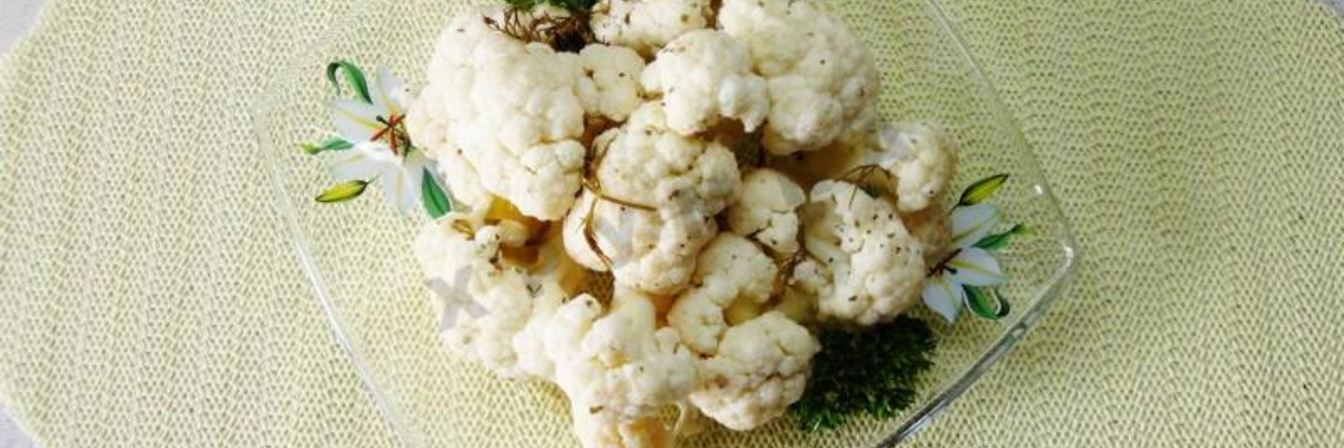Быстромаринованная цветная капуста в микроволновке
