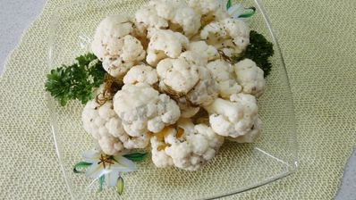 быстромаринованная цветная капуста в микроволновке