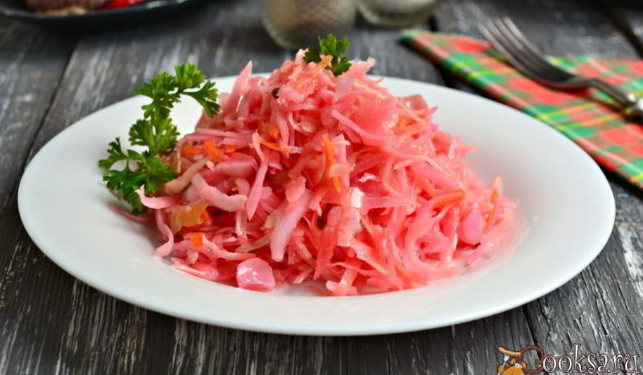 Рецепт капусты маринованной со свеклой