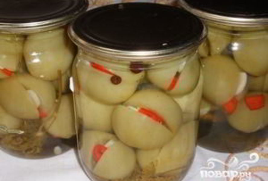 Маринованные помидоры зеленые