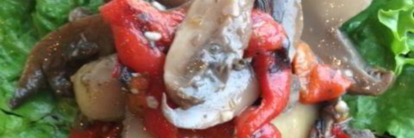 Маринованные шампиньоны со сладким перцем