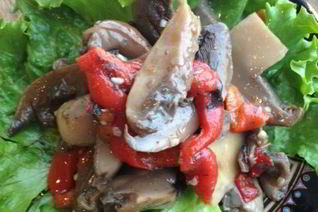 Маринованные шампиньоны со сладким перцем