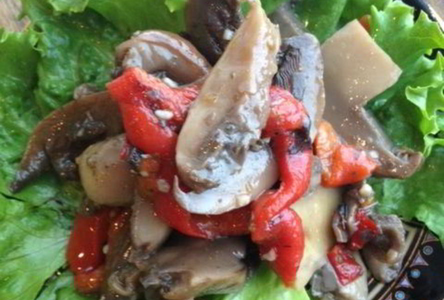 Маринованные шампиньоны со сладким перцем