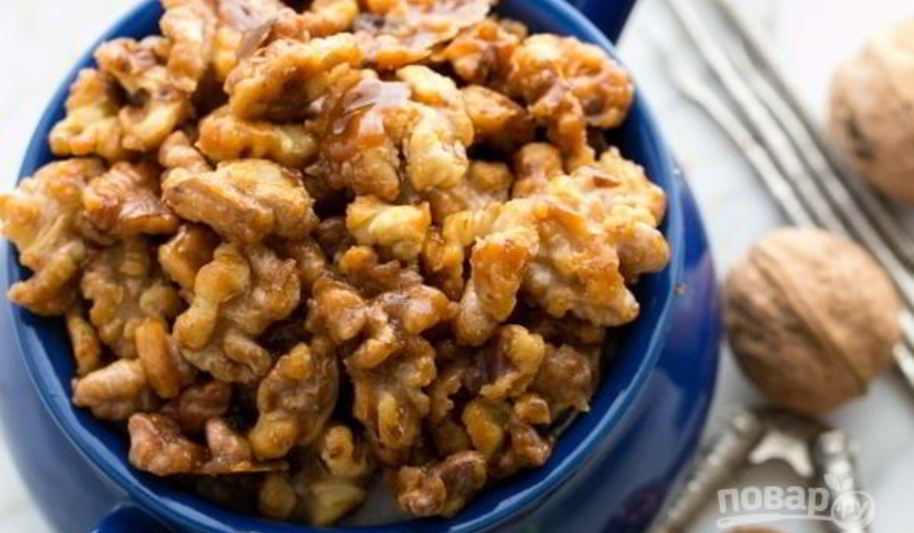 Рецепт орехов в сахаре