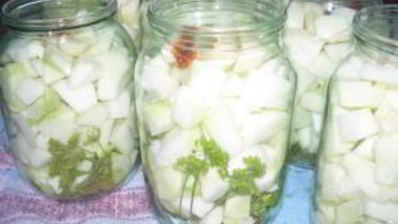 патиссоны, консервированные кусочками