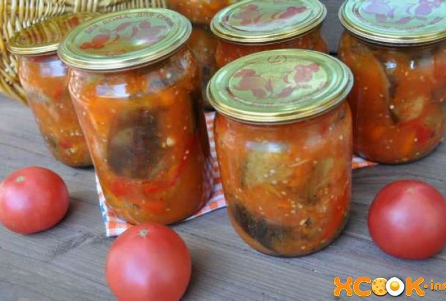 Перец с баклажанами на зиму