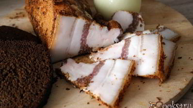 домашнее соленое сало