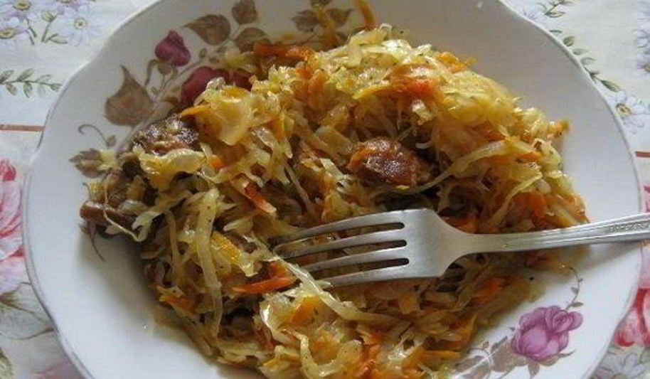 Рецепт кислой капусты со свининой