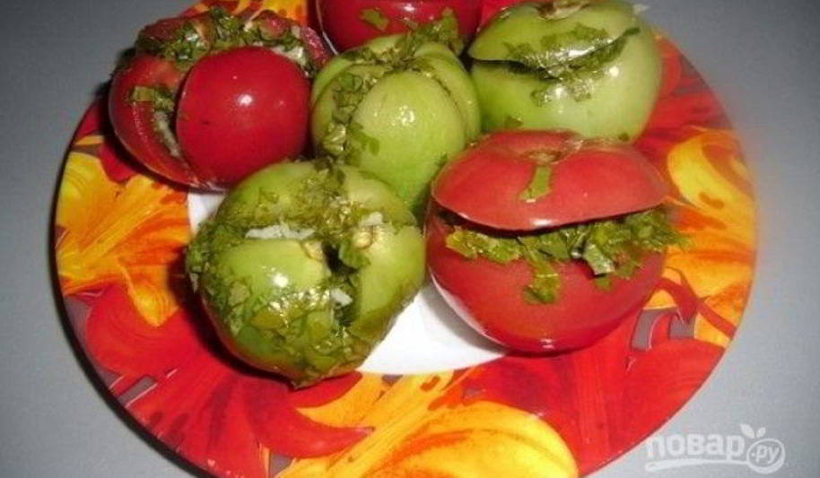 Рецепт малосольных помидоров по-армянски с чесноком
