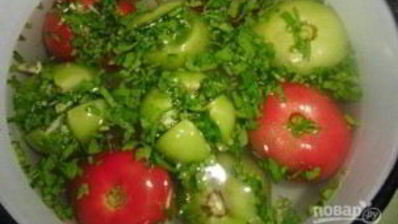 малосольные помидоры по-армянски с чесноком