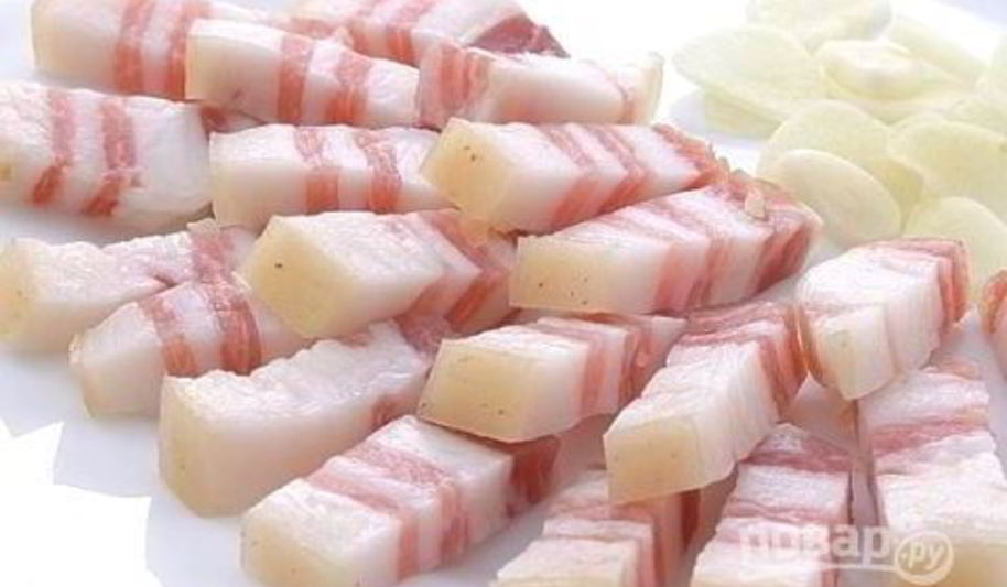 Рецепт сала, соленного с чесноком