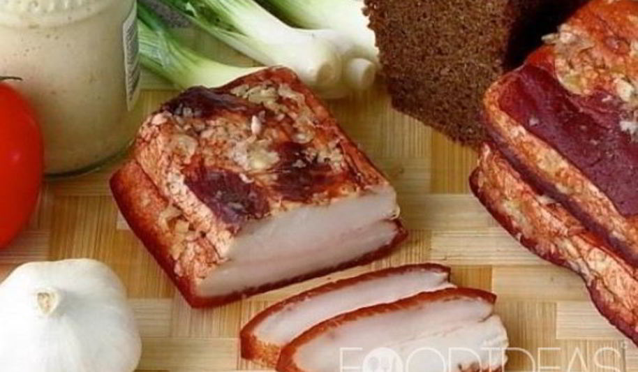 Рецепт сала в луковой шелухе