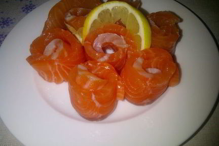 Слабосоленая семга