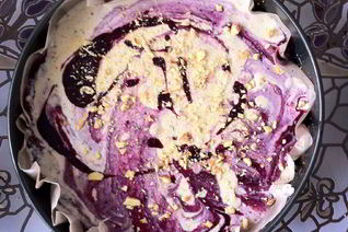 Чизкейк со смородиновым вареньем