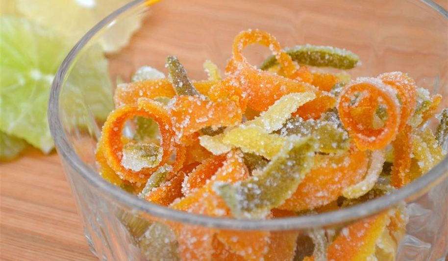 Рецепт цукатов из апельсиновых и лимонных корок
