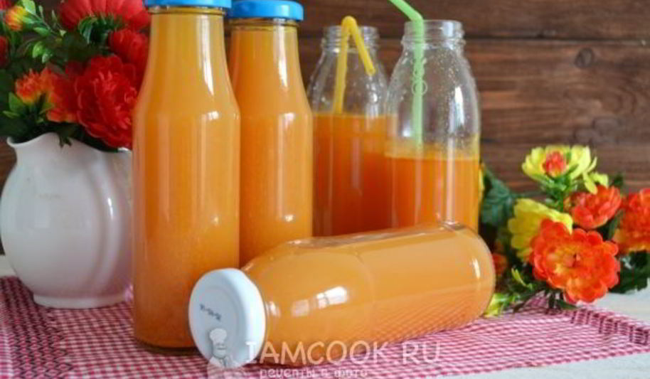 Рецепт яблочно-морковного сок на зиму через соковыжималку