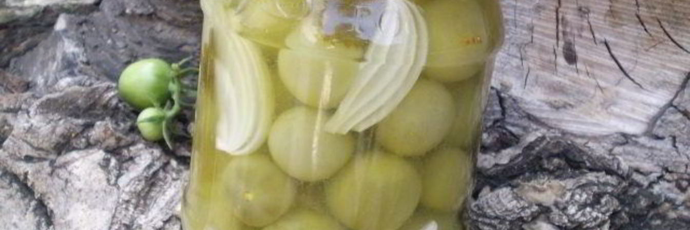 Закатка зеленых помидоров на зиму