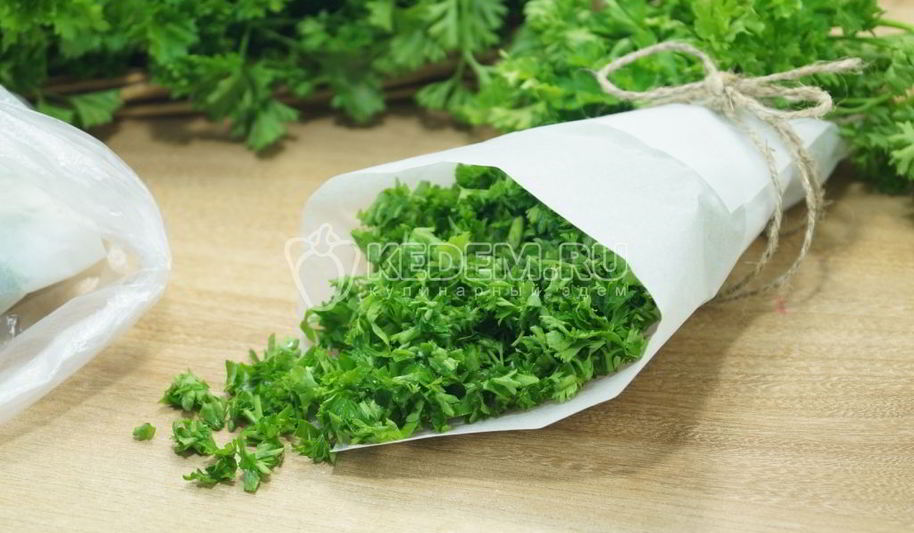 Рецепт замороженной петрушки на зиму