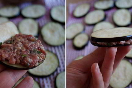 Баклажаны с мясом в кляре