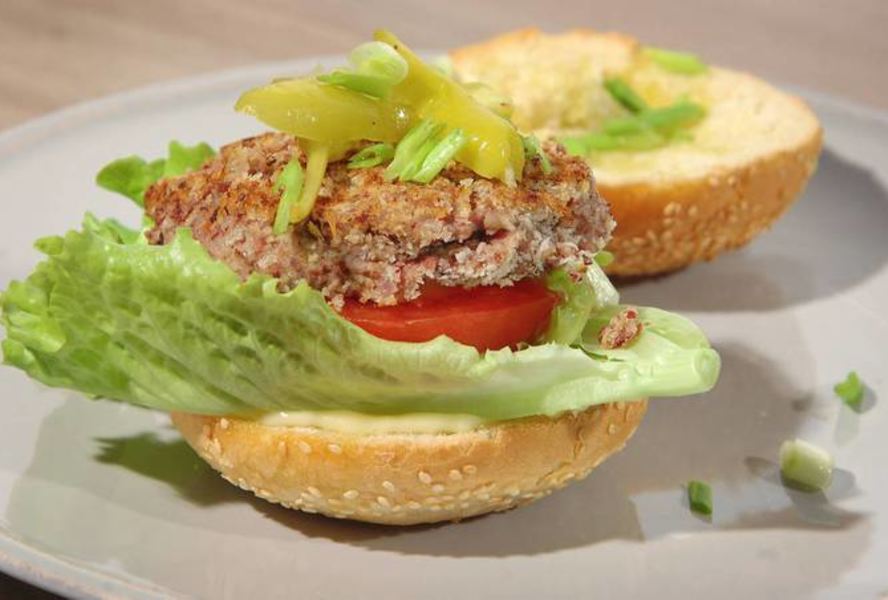 Бургеры с красной фасолью и грибами