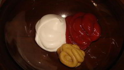 гамбургер с грибами и белым вином