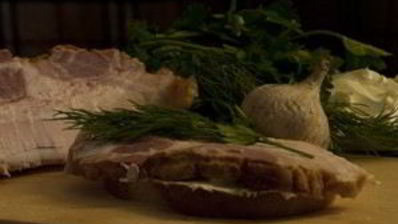 бутерброд с грудинкой