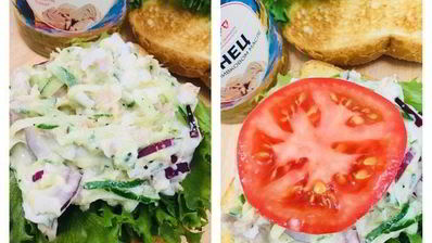 бутерброд с консервированным тунцом