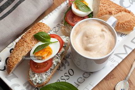 Бутерброд с творожным сыром