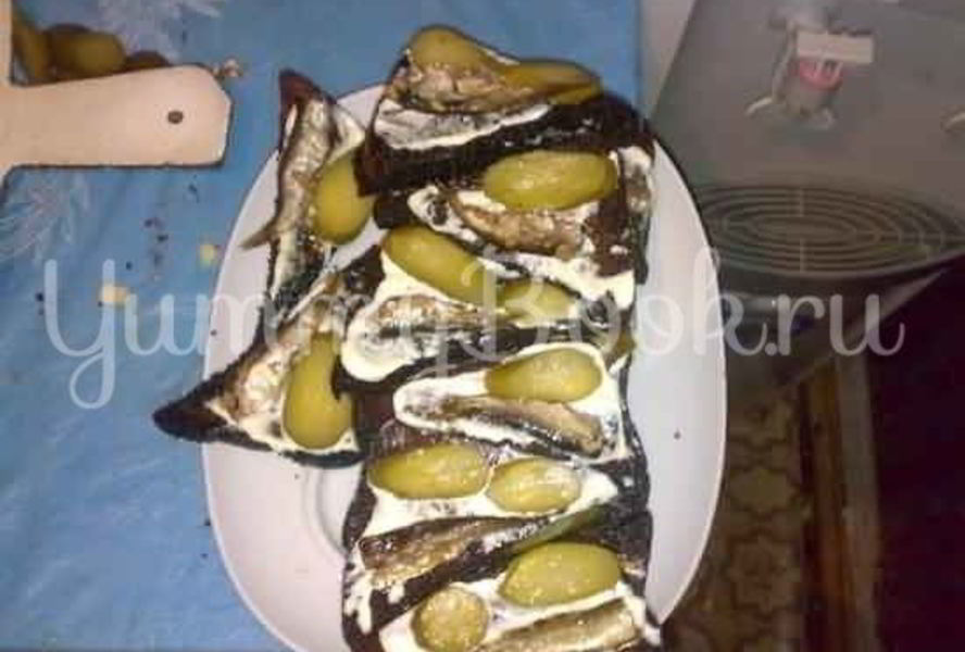 Бутербродики со шпротами