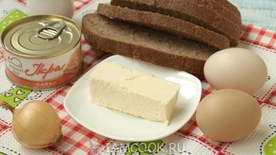 бутерброды с икрой сайды