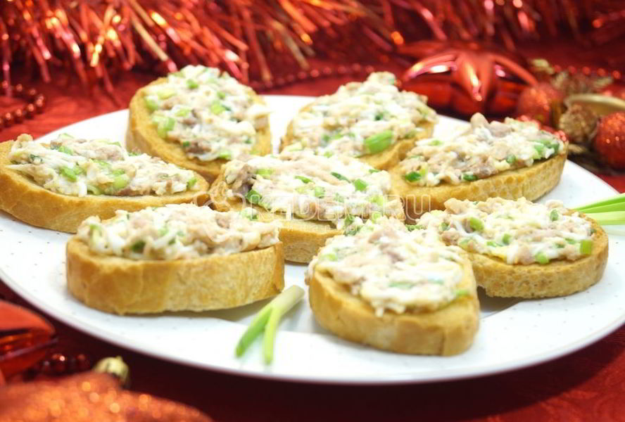 Бутерброды с печенью трески