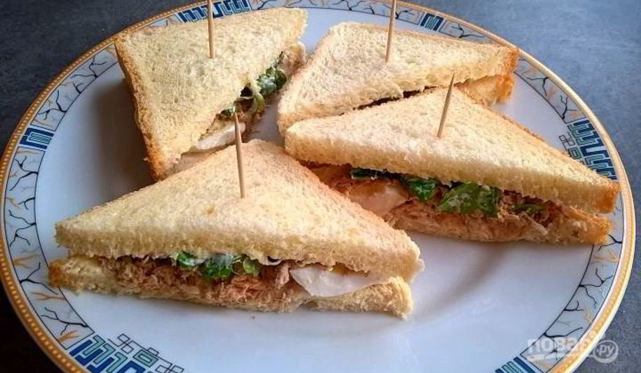 Рецепт бутербродов с рыбными консервами