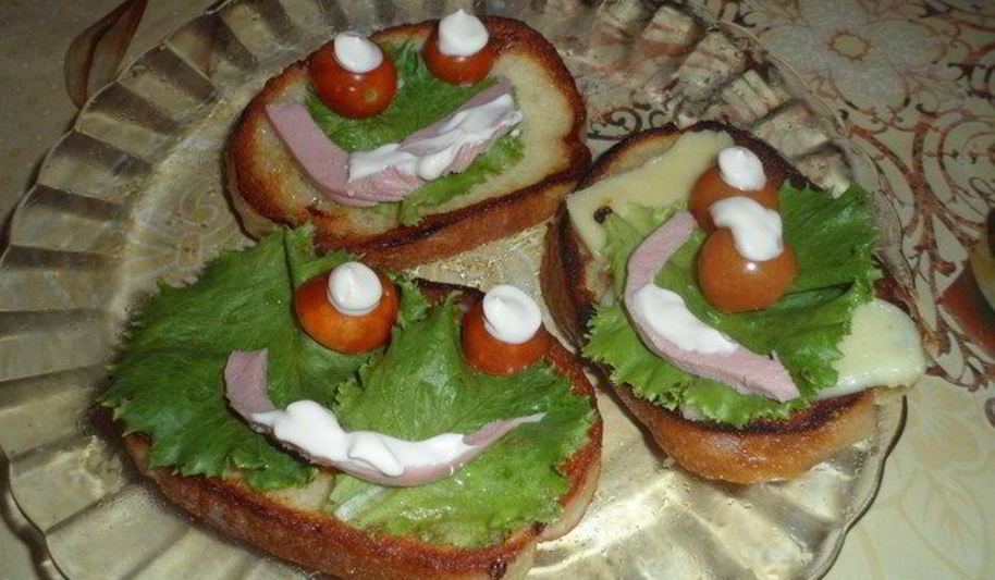 Рецепт бутербродов веселых мордашки