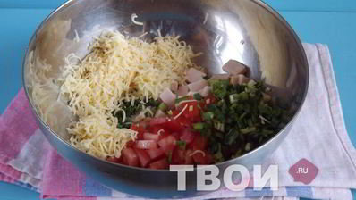 бутерброды, запеченные с ветчиной