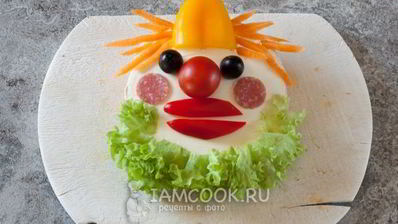 детский бутерброд клоун