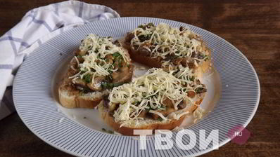 горячие бутерброды с грибами