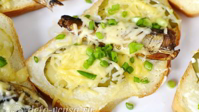 горячие бутерброды со шпротами