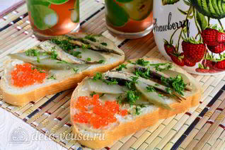 Бутерброды со шпротами