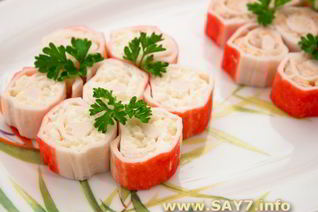 Фаршированные крабовые палочки