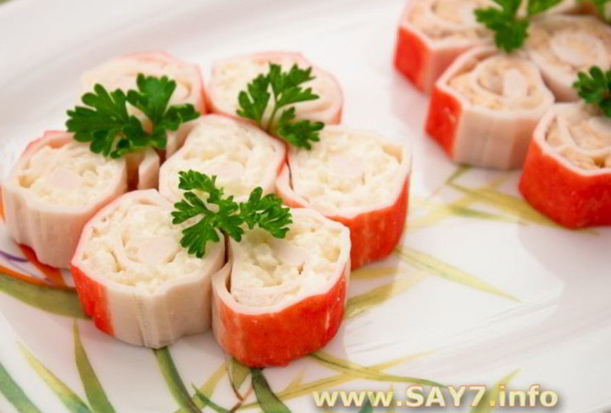 Фаршированные крабовые палочки