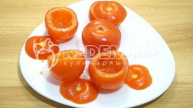 фаршированные помидоры дед морозы