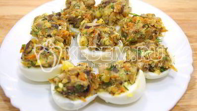 яйца фаршированные грибами