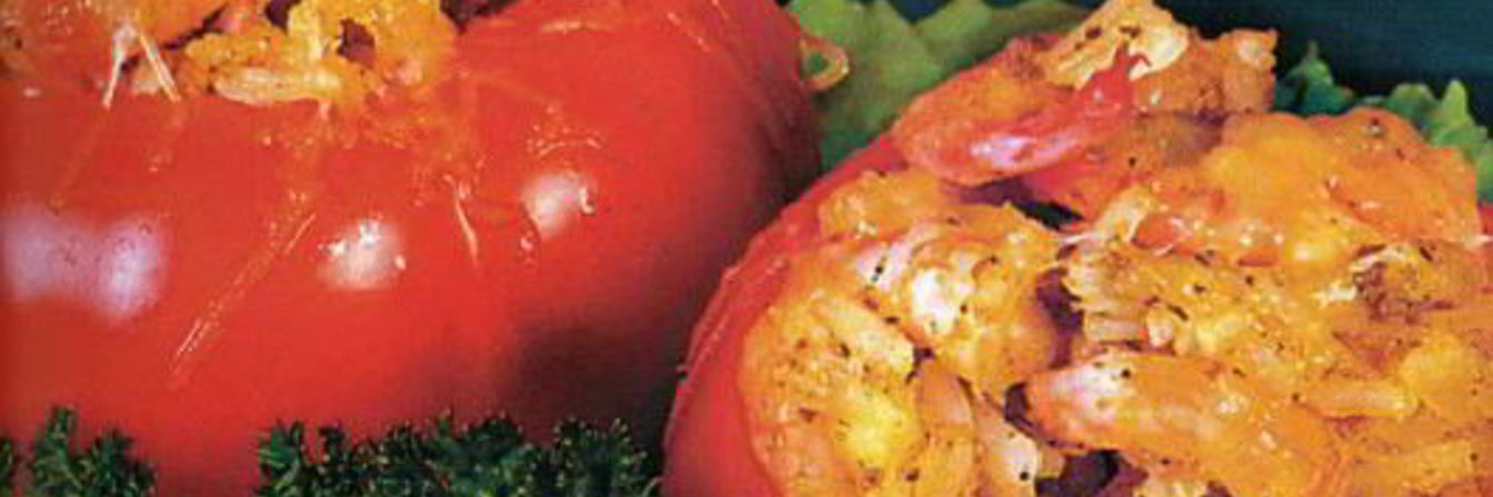 Горячая закуска из помидоров с креветками