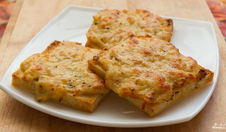 Рецепт гренков с сыром