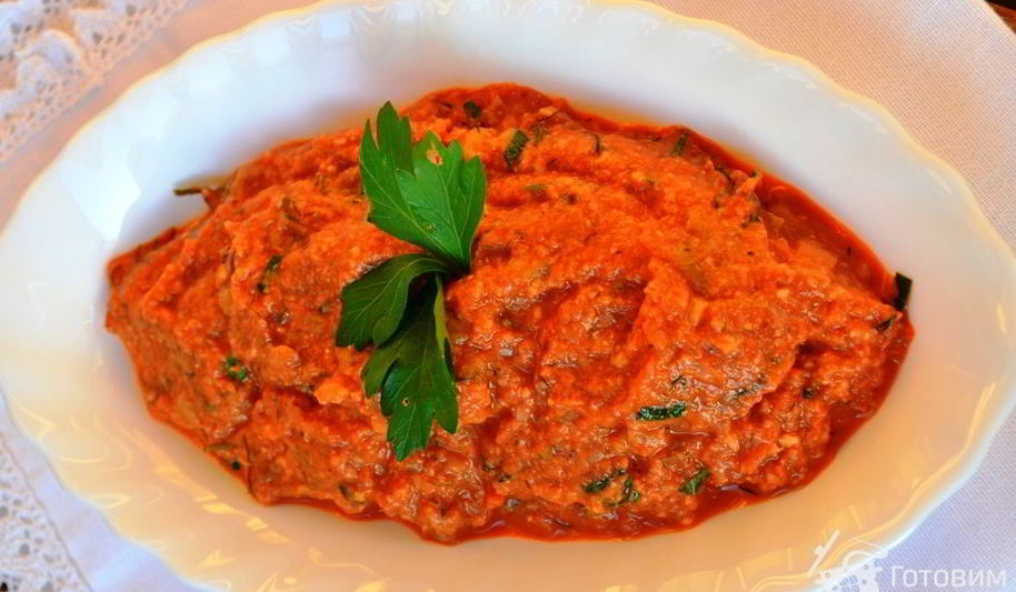 Рецепт икры баклажаново-ореховая игривая