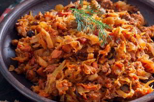 Овощная икра с капустой