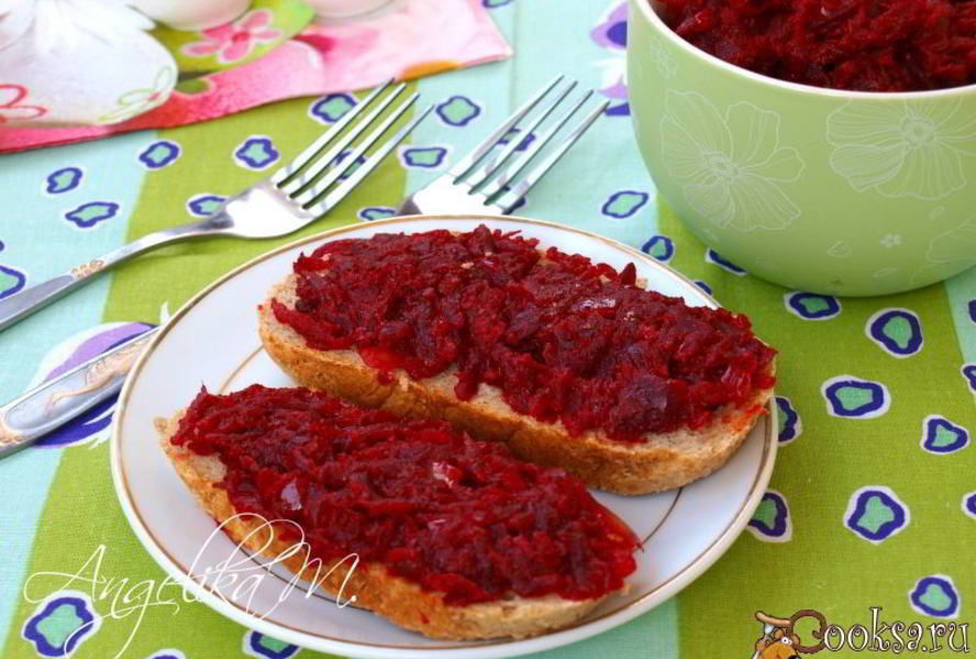 Свекольная икра из вареной свеклы