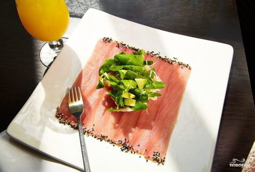 Карпаччо из тунца